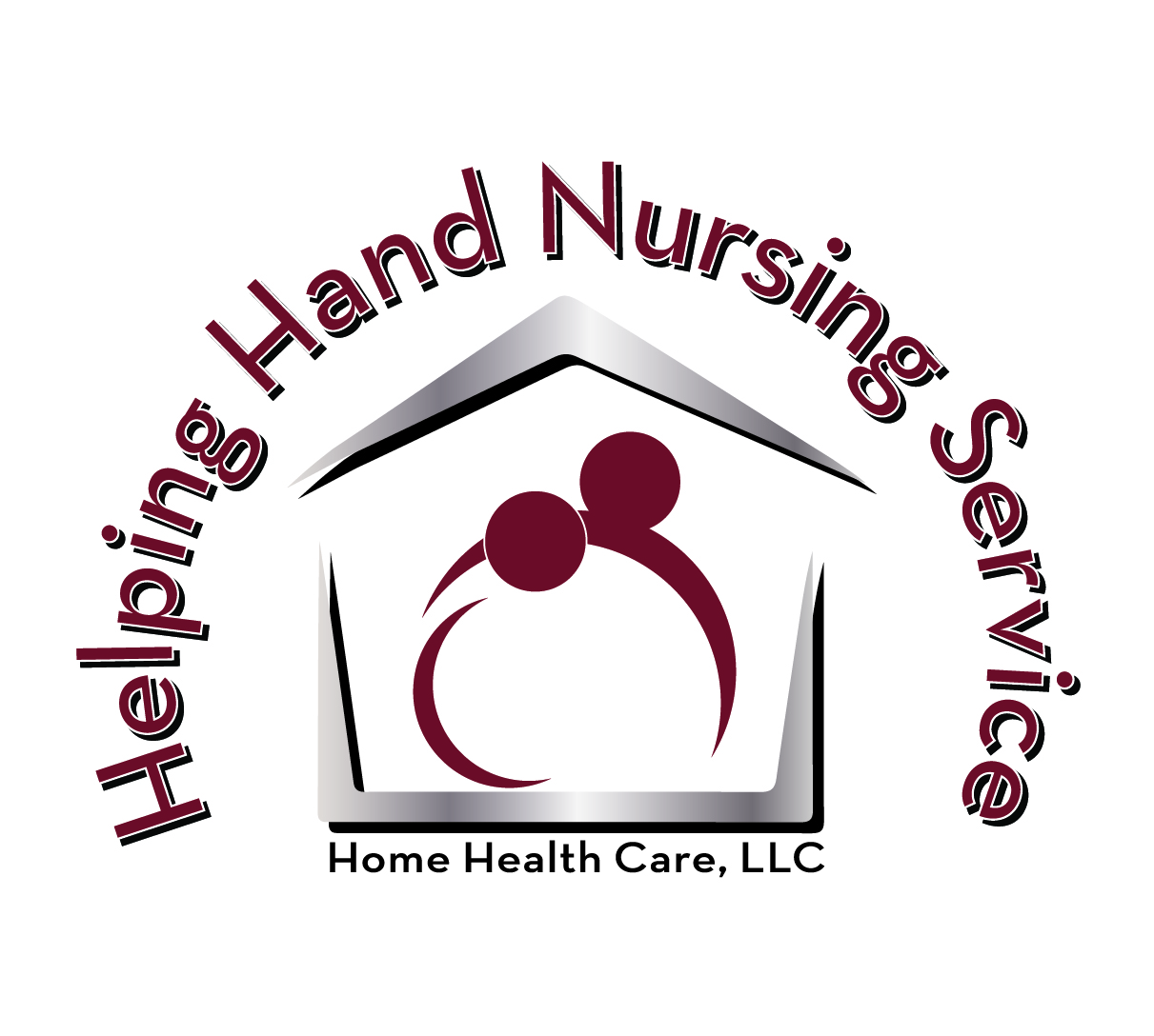 Helping Hand Nursing Service HHC LLC LOGO 3_Round_Burgundy(1)